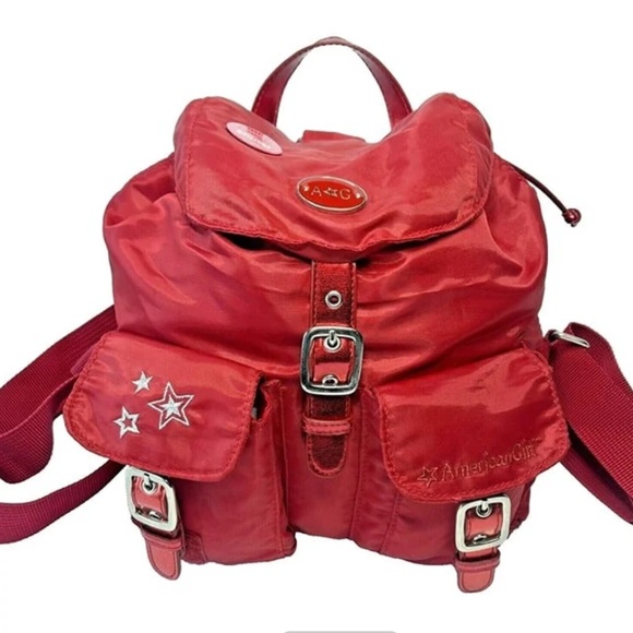 American Girl Other - American Girl Red Drawstring Mini Backpack Purse